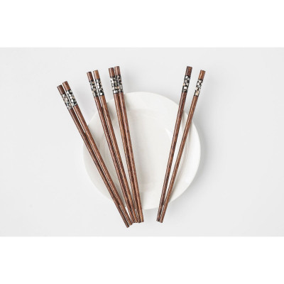 Bộ 10 đôi đũa dừa đá khảm trai PHUSANG sang trọng không chất bảo quản dùng trong nhà hàng khách sạn và bàn ăn