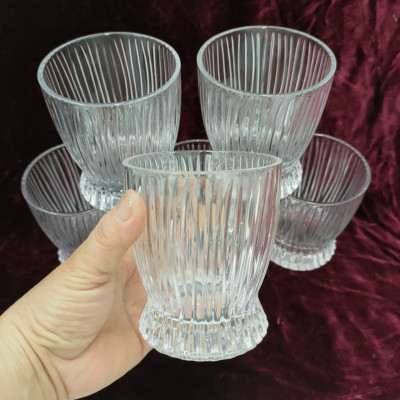 Bộ 6 cốc uống nước thủy tinh chịu nhiệt cao cấp vân tăm