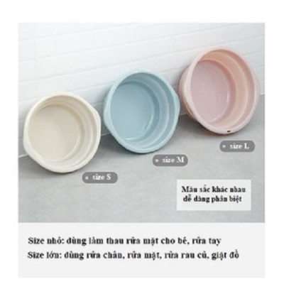 Thau nhựa gấp gọn tiện lợi nhiều size