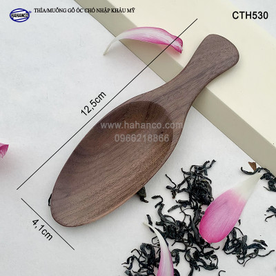 Muỗng xúc trà gỗ óc Chó siêu sạch - Trong văn hóa trà đạo Nhật Bản - decor trang trí, cafe, xúc gia vị - CTH530 - An toàn cho sức khỏe