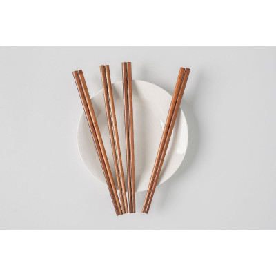 Bộ 10 đôi đũa gỗ căm xe Thăng Long PHUSANG được làm từ gỗ tự nhiên không phủ PU dùng trong nhà hàng khách sạn và bàn ăn