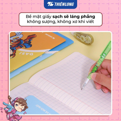 Combo 5/10 Tập học sinh chống lóa 48 trang 4 ô ly vuông 2.5mm 100gsm Thiên Long NB-115/AK - PB Akooland - Mẫu ngẫu nhiên