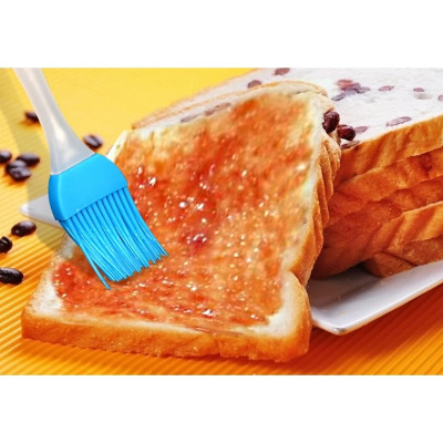 Cây Cọ Silicon Cán Trong Quét Dầu, Bơ, Kem Trang Trí Bánh - Chính Hãng (Giao màu ngẫu nhiên)