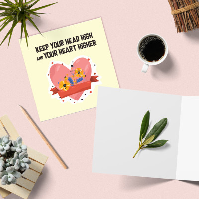 Set 5 thiệp mừng phụ nữ 8/3, 20/10, động viên, truyền cảm hứng SDstationery Bold and Beautiful trẻ trung hiện đại 12x12cm