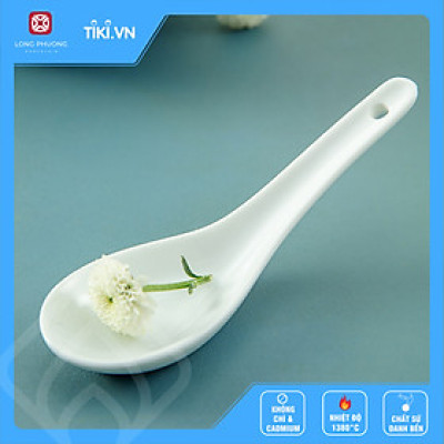 Thìa lỗ sứ cao cấp Long Phương Thìa ăn cơm bằng sứ