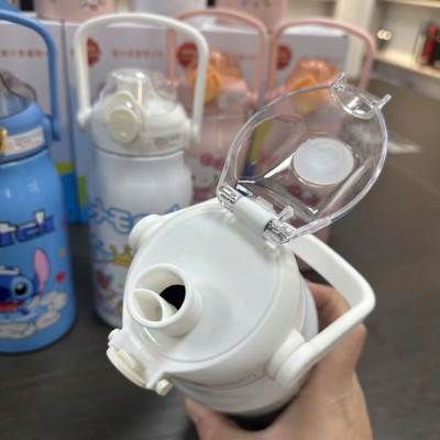Bình Giữ Nhiệt Hình Thú Inox 316 1000ml Có Quai Xách, Nắp Bật Tiện Lợi - Giữ Nóng Lạnh Lâu Dài - Giao Hoạ Tiết Ngẫu Nhiên - HÀNG CHÍNH HÃNG MINIIN