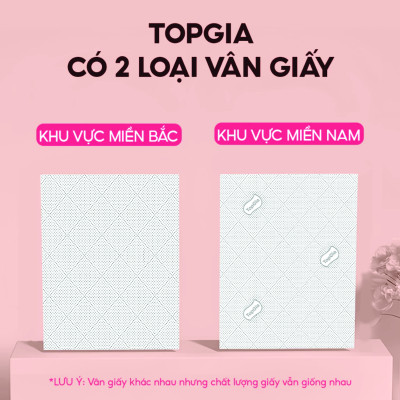 Giấy vệ sinh treo tường TopGia thùng 6 bịch đa sắc làm từ bột gỗ nguyên chất, 1280 tờ 4 lớp siêu dai cao cấp