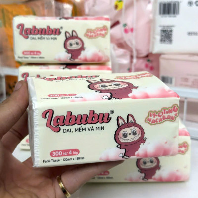 Sản phẩm phụ kiện phòng ăn -Combo 10 bịch giấy ănLabubu 300 tờ  - 4 lớp / 1 gói siêu mềm mại siêu dai tiết kiệm và an toàn