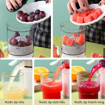 [KOSUYTU] Máy Ép Hoa Quả Tự Động Không Dây - Máy Vắt Ép Chậm Trái Cây Tự Động Nhỏ Gọn Sạc USB