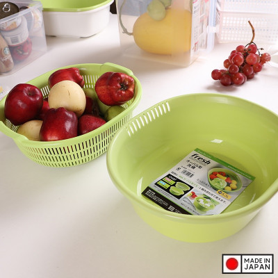 Rổ nhựa dáng oval thương hiệu Sanada Seiko 5.3L - Hàng nội địa Nhật Bản | Made in Japan