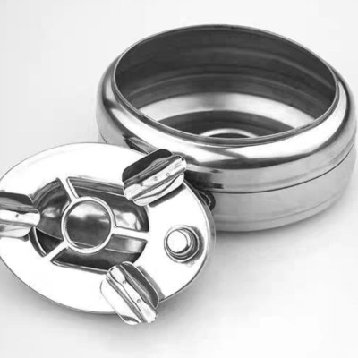 Gạt Tàn Thuốc Inox Có Nút Đóng Mở ( Nút Nhấn ) Kháng Bụi Hiệu Quả