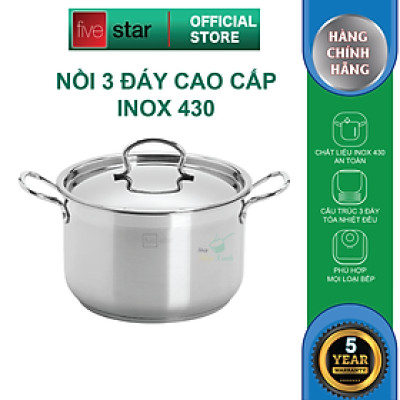 Nồi Luộc Gà Fivestar Tặng 2 Muỗng Canh - Bạc