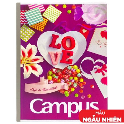 Combo 5 Tập Học Sinh B5S 4 Ly Ngang 120 Trang Gift - Campus NB-BSGIF120 (Mẫu Màu Giao Ngẫu Nhiên)
