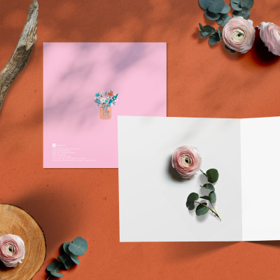 Thiệp mừng phụ nữ 8/3, 20/10, SDstationery Unstoppable, trẻ trung tươi tắn, vuông 12x12 cm