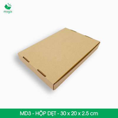 MD3 - 30x20x2.5cm - 25 Thùng hộp carton trơn đóng hàng