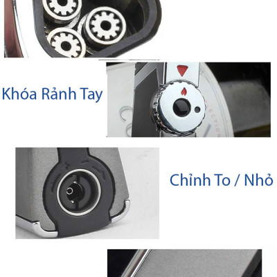 Vỏ Hột Quẹt Bật Lửa Gas Đá Khò 3 Tia Jobon ZB-190 Có Khóa Rảnh Tay - Nhiều Màu