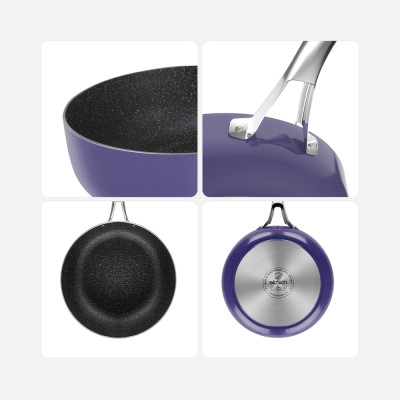 Chảo chống dính Full induction Elmich Hera EL8248 đương kính 28cm miệng chống văng dầu - Hàng chính hãng