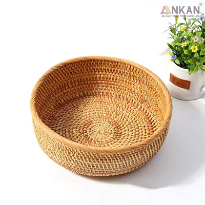 Rổ Mây Tre Đan ANKAN – Giỏ Mây Handmade Đựng Trái Cây, Bánh Kẹo, Đồ Khô, Decor Nhà Cửa