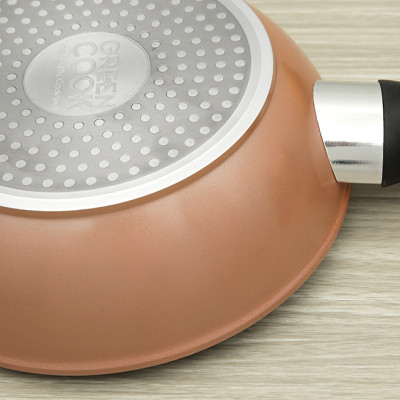 Chảo vân đá chống dính đáy từ 26 cm Greencook GCP221-26IH - Hàng Chính Hãng