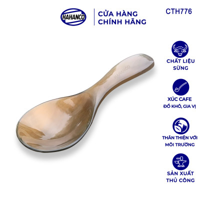 Thìa muỗng miệng to xúc gia vị bằng sừng - nhỏ gọn tiện dụng - giúp gia vị không mất mùi - CTH776