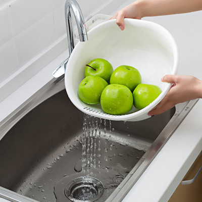 Bộ 01chậu & 01rổ nhựa Oval Sanada Seiko 5.3L cao cấp có tay cầm tiện dụng - Hàng nội địa Nhật Bản.