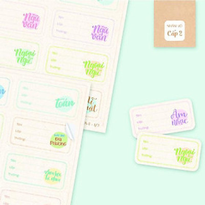 Bộ 24 Nhãn Vở A Cấp II - Linh Lan