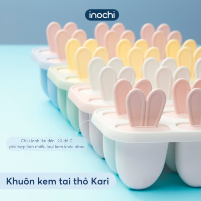 Khuôn làm kem tai thỏ Kari - Nhỏ gọn, tiện dụng và rất an toàn cho sức khỏe - Chính hãng Inochi