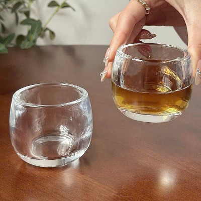 Bộ 6 Ly Chén Thủy Tinh Pha Lê Uống Trà Decor Trang Trí Dung Tích 80ml - HÀNG CHÍNH HÃNG MINIIN