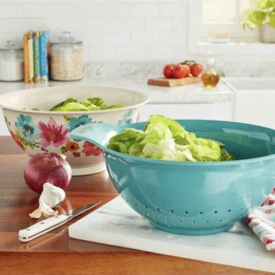 Chậu kèm rổ, nắp The Pioneer Woman Breezy Blossom 14769 (4.7+5.7L) – bộ Hàng chính hãng