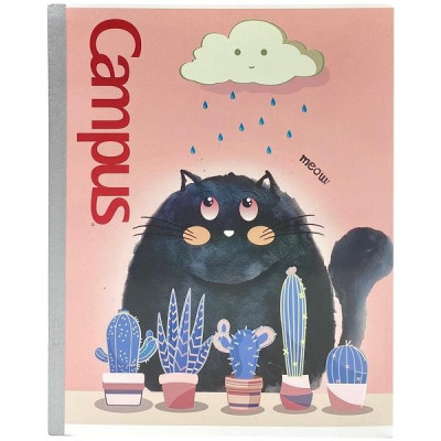 Combo 5 Tập Meow A5 200 Trang - Campus NB-AMEO200 (Mẫu Màu Giao Ngẫu Nhiên)