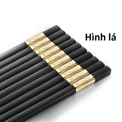 Đũa - Combo 30 đôi đũa khảm vàng - Đũa ăn viền vàng - đũa ăn cơm - đũa ăn đen viền vàng - Hàng chính hãng