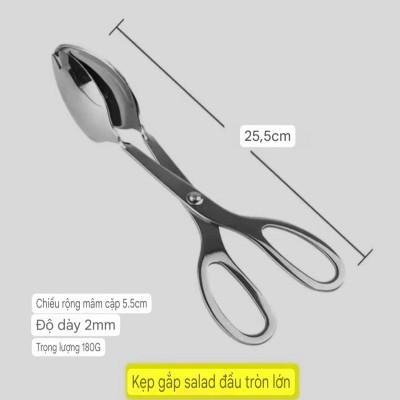 Kéo gắp thức ăn thực phẩm inox 304 sáng bóng