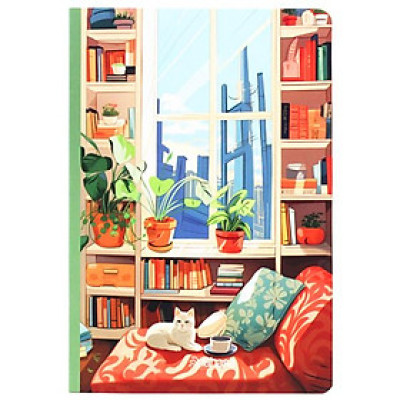 Tập Sinh Viên Lazy Cat - Miền Nam - Kẻ Ngang Có Chấm - 200 Trang 80gsm - Fahasa - Mẫu 2