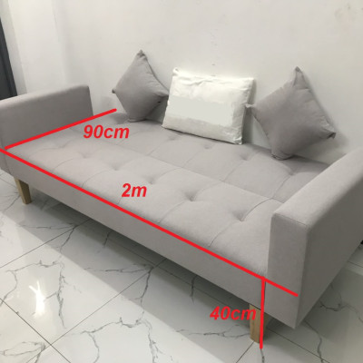Bộ ghế sofa giường 2mx90 sofa bed tay vịn phòng khách salon linco13