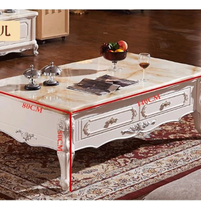 Bàn Sofa Tân Cổ Điển Mặt Đá Nhập Khẩu Tundo HHP-BSF918-14 Cao Cấp