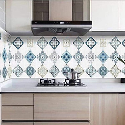 Tranh dán bếp chụi nhiệt mẫu mới dán bếp dán tường dán bàn ghế kích thước 60cm*300cm tặng kèm móc treo đồ đa năng Giao màu ngẫu nhiên