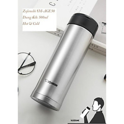 Bình giữ nhiệt inox cao cấp Zojirushi 500ml, an toàn sức khỏe, hàng chính hãng, thương hiệu Nhật Bản SM-AGE50