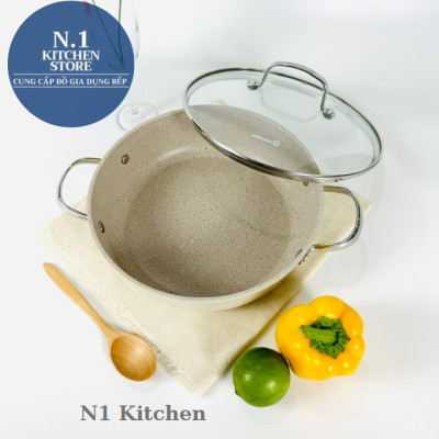 Nồi chống dính cao cấp Korkmaz Granita thân thấp - Hàng chính hãng