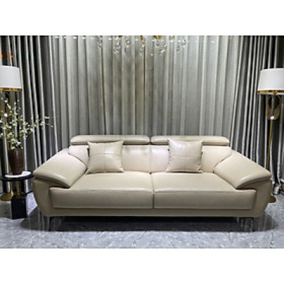 Sofa băng da bò Italy Juno sofa màu nâu SFBCT21 2m6 hàng cao cấp chuẩn da bò nhập khẩu Ý