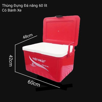 THÙNG ĐÁ PHÍCH ĐÁ GIỮ NHIỆT 60L CÓ BÁNH XE DỄ SỬ DỤNG CAO CẤP