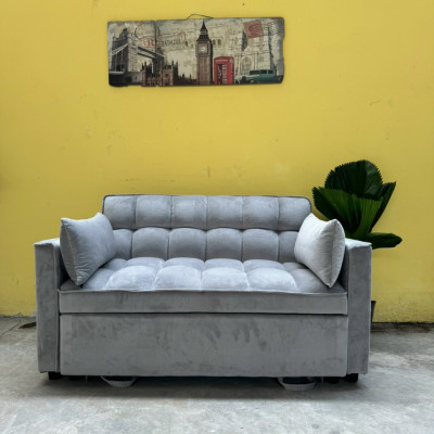 Sofa giường đa năng thông minh, sofa gấp gọn SM27CT Juno Sofa bọc vải, chân kim loại cao cấp