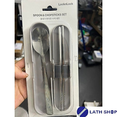 Bộ Muỗng Đũa LocknLock Bằng Thép Không Gỉ Kèm Hộp Đựng - HPL105 - Nhiều Màu - Hàng Chính Hãng