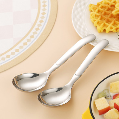 Combo 3 muỗng thìa tròn dày chất liệu inox không gỉ đa năng phong cách sang trọng phù hợp dùng ăn súp, ăn lẩu, xới cơm tiện lợi