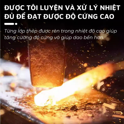 Dao chặt nhẹ nhà bếp DandiHome chất liệu thép cao cấp, sắc bén, đa năng