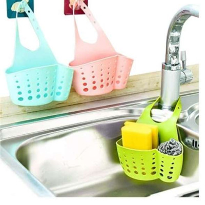 Giỏ Treo Đựng Dụng Cụ Rửa Chén Bằng Silicon Gắn Vòi Nước Bồn Rửa Có Móc Cài Quai, Lỗ Thoát Nước Tiện Lợi - Túi, Giỏ Treo Bồn Rửa Chén Bát- Giỏ Nhựa Đựng Đồ Mini