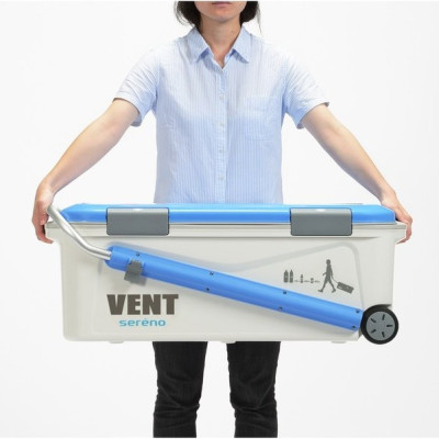 Thùng đá giữ nhiệt đa năng Sanka Vent 50L, tay cầm thu~kéo gọn nhẹ bằng nhôm chống gỉ sét cho phép di chuyển dễ dàng - nội địa Nhật Bản 