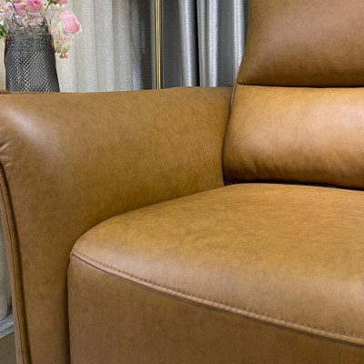 Sofa chỉnh điện 100% da bò Italy Juno sofa màu vàng – SFBDCT01 2m7 hàng cao cấp chuẩn da bò nhập khẩu Ý