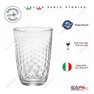 Bộ 6 ly thủy tinh  Glit  395ml -  Bormioli Rocco - Italy