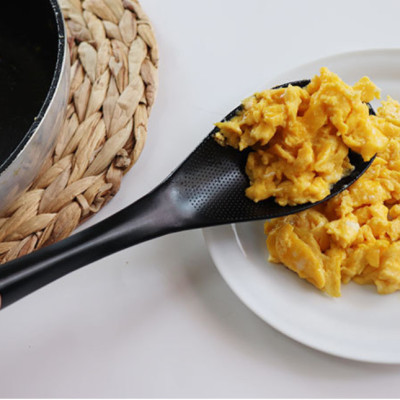 Combo 01 Muôi múc canh đầu silicone Echo Metal 25.5cm + 01 Muôi cơm kháng khuẩn cán dài Echo Metal 25cm màu đen - Nội địa Nhật Bản