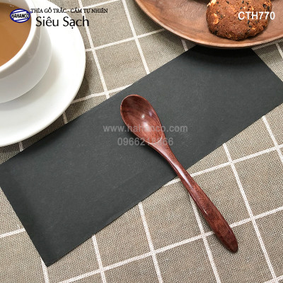 Thìa/Muỗng cafe, pha trà, gỗ Trắc/Cẩm siêu sạch (13cm) CTH770 - Decor trang trí, xúc gia vị, an toàn thực phẩm